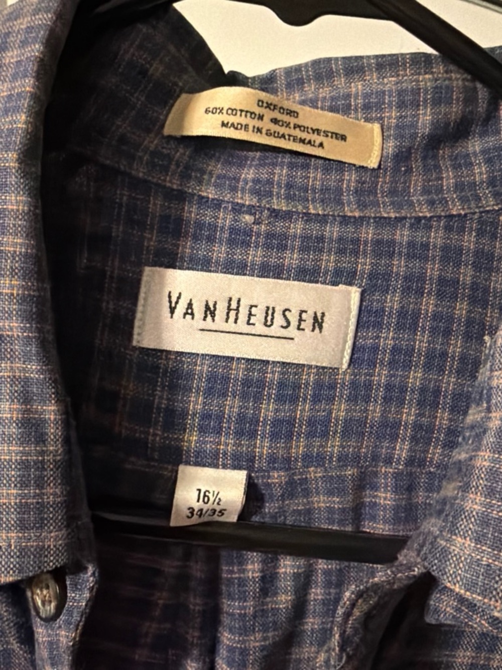 Men's Blue Check Button-Down Shirt - Picture 2 of 2